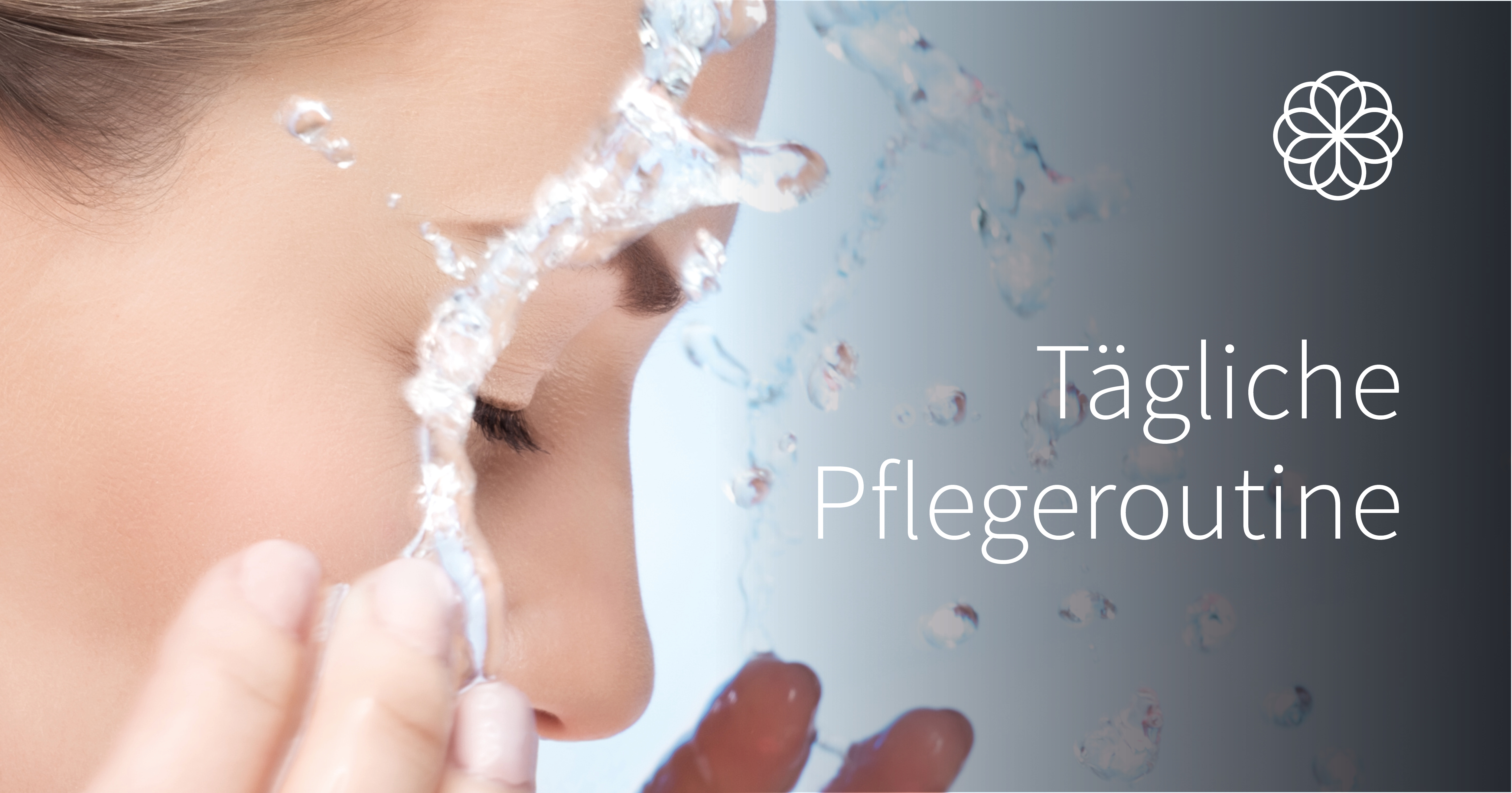 Tägliche Pflegeroutine Eine Frau wäscht ihr Gesicht mit Wasser – passend zur Botschaft „Tägliche Pflegeroutine“, die auf eine regelmäßige, sanfte Hautpflege abzielt.